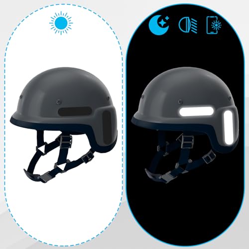 HJZHII 10 Stück Reflektierende Aufkleber für Motorradhelm, 7x1.8 cm Reflektorfolie für Nachtsicherheit Universal Retro Reflektoren Fahrrad für Verbessern Sie Sichtbarkeit und Sicherheit