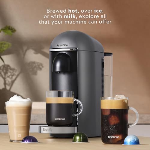 Nespresso Vertuo Plus Deluxe Coffee and Espresso Maker by Breville, Titan with Aeroccino Milk Frother - image 8