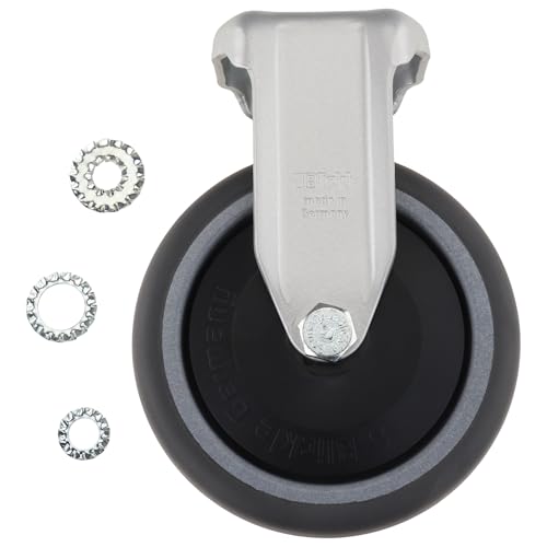 Roulette fixe D100 galet de guidage polyamide noir pour chariot et établi