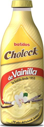 Choleck Batido de Vainilla Cremoso y Suave, Botella 1 Litro | Batido de leche sabor vainilla, aroma suave y dulce. Formato familiar en botella PET de 1 litro. Ideal para toda la familia.