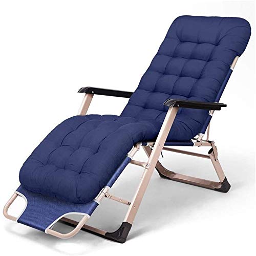 Chaise longue pliable haut de gamme avec coussins confortables pour patio et plein air