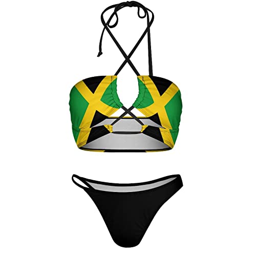TAIZIYEAH Jamaica Flag Women's Swimsuit Swimwear Bikini 2 Piece Sets Bathing Suit Swimsuits Set Pool L3