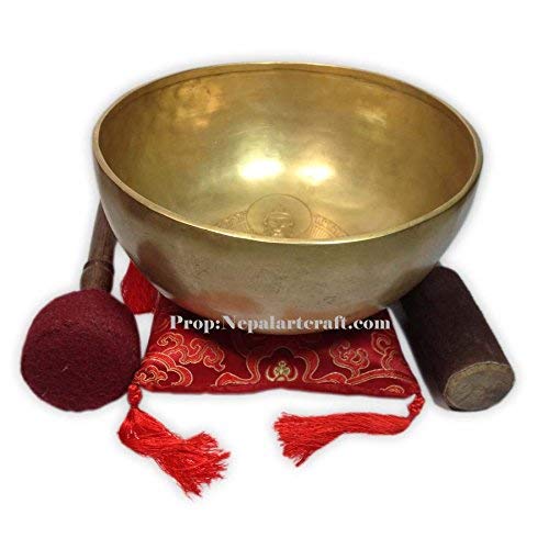 Bol chantant tibétain Bouddha sculpté main un cadeau spirituel pour le bien-être