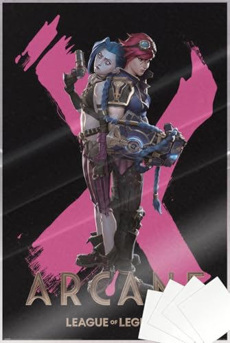 Arcane - Anime TV Show Poster (League Of Legends - Duo - Vi/Violet & Jinx/Powder) (Size: 24" x 36") (Laminated Poster & Strips)