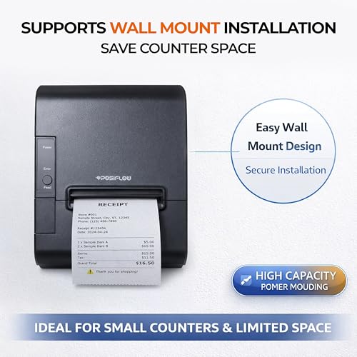Image of 80mm Thermal Receipt Printer PSF811-UEWB | USB+LAN + WiFi+ BT | Heavy Duty Auto Cutter | Fast Billing Printer for Restaurant, Retail, POS, KOT & Token Printing (PSF811-(USB+LAN+WiFi+BT))
