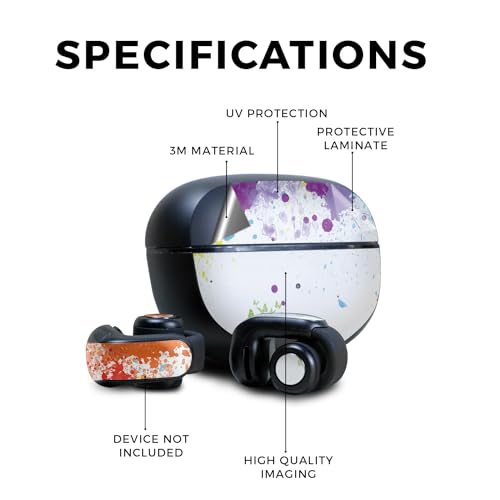 Image of Skin Compatible with Bose Ultra Open Earbuds - Splash of Color - Premium 3M Vinyl Protective Wrap Decal Cover - Easy to Apply | Crafted in The USA by MightySkins