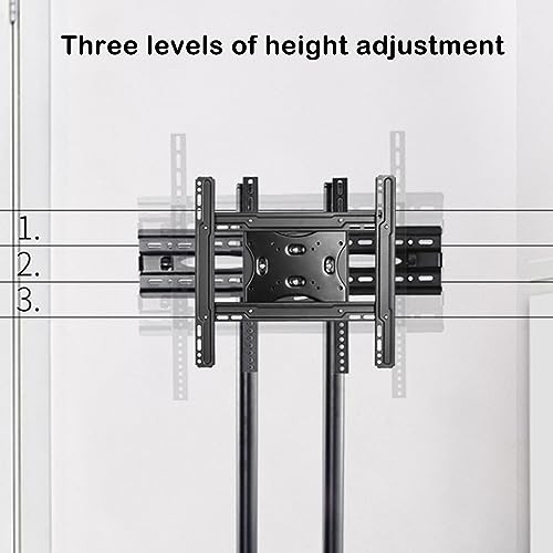 Soporte de TV móvil con ajuste de altura y ruedas para pantallas 32-70 pulg miniatura 4