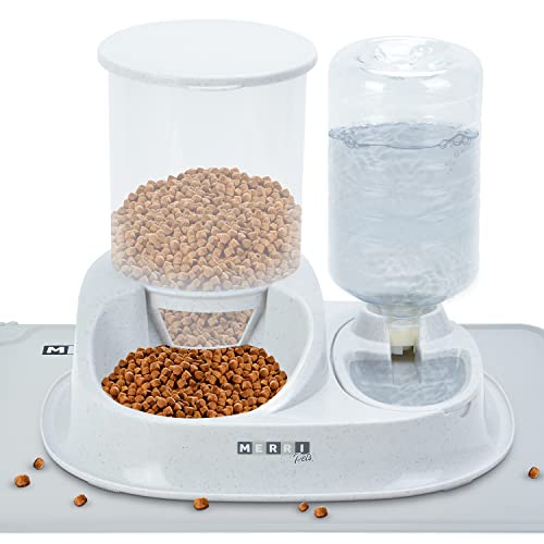 Dog & Cat Food and Water Dispenser Set, Cat Feeder for Indoor Cat