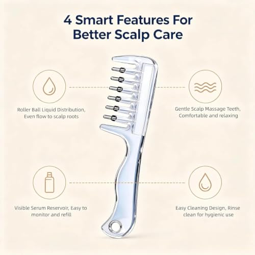 HIK FASHION Hair Oil Applicator Comb Multicolor - Image 7