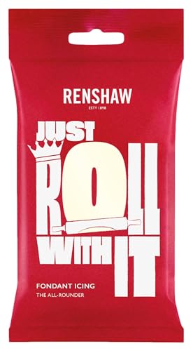 Renshaw Ivory Just Roll With It Fondant Icing 1 kg (Pack of 1) - Ready to Roll Icing for Cakes