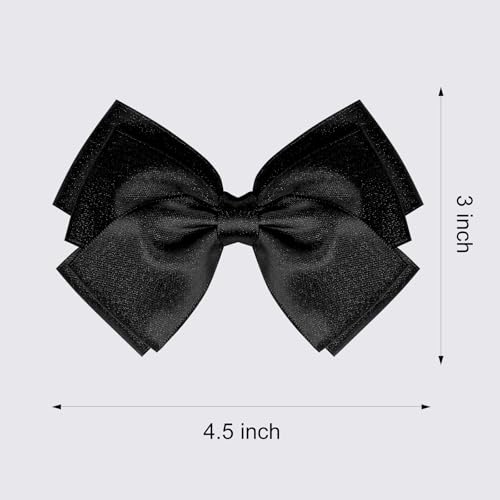 Pinzas para el cabello con lazo de raso 4.5 pulgadas, set de 2 miniatura 2