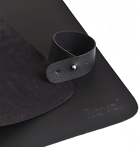 Ravol Leather Mouse Mat, PU Mouse Pad for Office and Home (Black, 60x35cm)