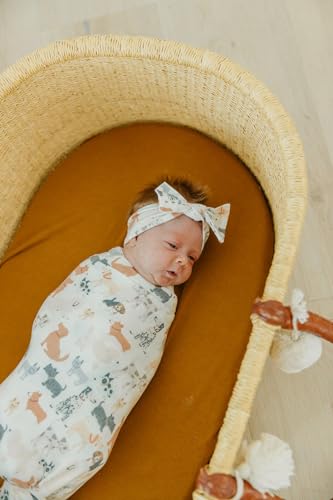 Image of Copper Pearl Swaddle Blankets for Newborns | Soft Stretchy Receiving Blankets for Boys and Girls | Large 46 x 46 Inch Baby Blankets | Lightweight and Breathable Swaddles | Rufus