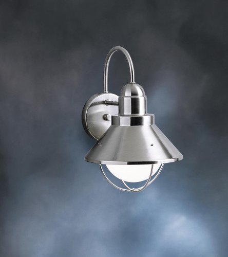 Kichler 9022NI Seaside Outdoor Wall 1-Light, Brushed Nickel