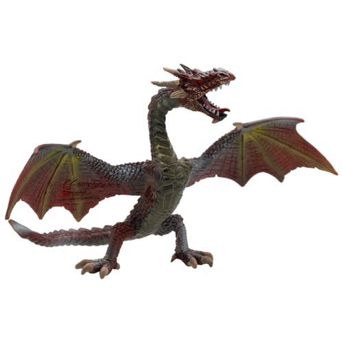 Bullyland 75591 - Spielfigur Rotbrauner Drache, ca. 10,3 cm, detailgetreu,...
