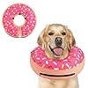 Supet inflatable dog cone collar alternative after surgery dog neck donut collar recovery e collar soft dog cone for small medium large dogs  urban country home decor
