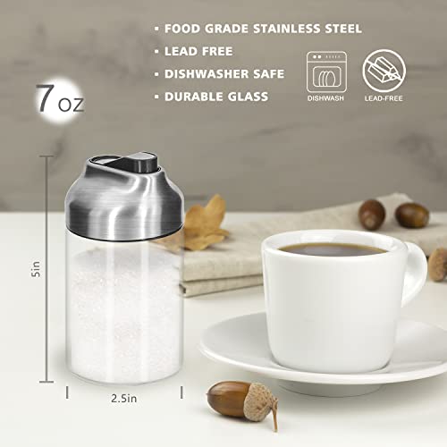 image for Aelga Glass Sugar Dispenser with Pour Spout, Weighted Pourer, for Coff