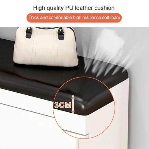 Banc de rangement à chaussures 4 compartiments et portes 100cm