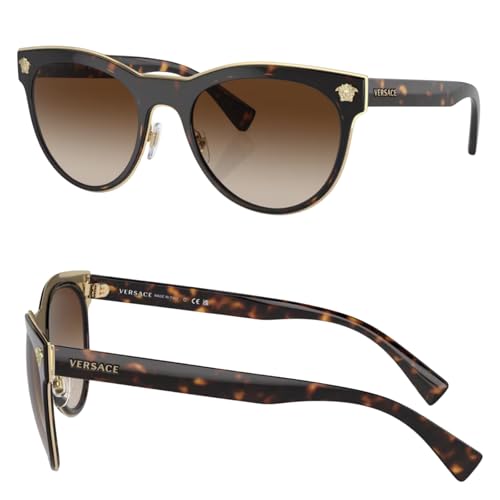 Versace VE2198 Phantos Sunglasses for Women – Metal Frame with Temples, eShades Eyewear Kit Included