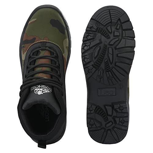 Image of Leo's Fitness Shoes Men's Jungle Hiking Outdoor Boots For Trekking Backpacking Mountaineering & Other Activities