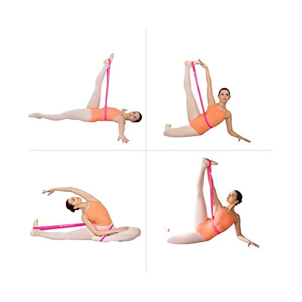 Zenmarkt-Stretch-Bands-for-Dancers-and-Gymnasts-Exercise-Bands-for-Dance-Ballet-Gymnastics-Cheerleading-Pilates-Training-Stretching-Band-Dance-Stretch-Bands-for-Flexibility-Ballet-Barre-E-Book Zenmarkt Stretch Bands for Flexibility and Strength - Ballet Stretch Bands Ideal to Have as Dance Equipment in Every Competition - Suitable for Gymnastics, Cheerleading, and Pilates Training(Pink)