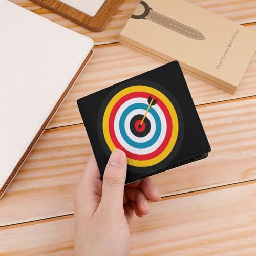 Archery Bullseye Target Sports Coin Purse PU Leather Small Change Purse Pouch Portable Card Holder Wallet for Women Men4
