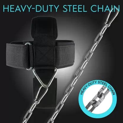 Leosportz Neck Harness for Weight Training - Head Harness Resistance and Heavy Weight Training | Neck Harness with Heavy Chain Gym Exerciser Accessory | Neck Strengthener (Black) 2