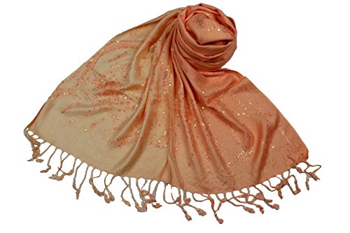 Étole viscose unie paillettes SHANKARA N3 : l'éclat haute couture
