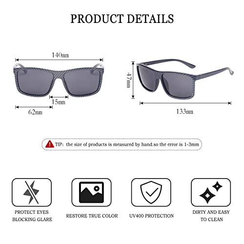 Image of Men's Sports Polarized Sunglasses Square Frame Glasses NP1007