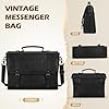 IGOLUMON Sacoche Ordinateur 15.6 Pouces Imperméables Cuir PU Sac a Main Homme Cartable Homme Sac Bandoulière Homme Sac Messenger Mallette Affaires #4