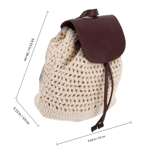 Mochila de poliéster PU boho de gran capacidad marca CANIGHT para mujer 2