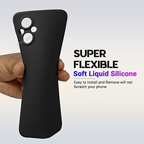 Image of LIRAMARK Silicone Soft Back Cover Case for Oppo F21 Pro 5G & Oppo F21s Pro 5G (Silicone Black)
