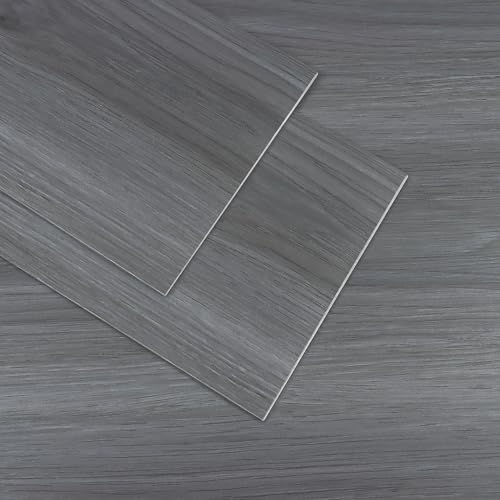 VaryPaper Suelo Vinilo Efecto Madera Gris 90cmx15cm 20 Piezas Suelos Vinilicos Autoadhesivos Tarima Flotante para Suelos Vinilo Suelo Cocina Baldosas Adhesivas Suelo Baño Suelo Vinilico Click Salon