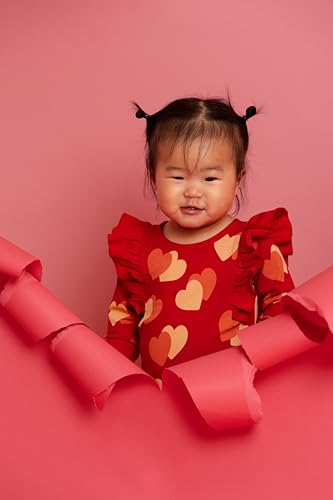 Image of MONICA + ANDY Double Ruffle Romper, 100% Organic Baby Clothes for Girls, Baby Onesie, Newborn, Infant & Toddler Sizes