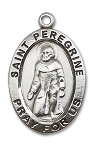 Jewels Obsession St. Peregrine Pendant | Sterling Silver St. Peregrine Pendant - 18" Chain - Made In Usa #TOP1
