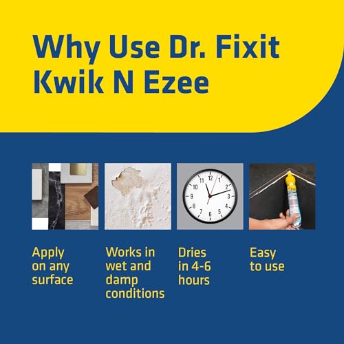 Dr. Fixit Kwik N Ezee Wall Gap & Crack Filler, 150gm (White), DIY Waterproofing for Home Repairs, Kitchen Sink & Wall Cracks, Bathroom Tile Gaps Sealant, Metal, Wood, PVC, Best for Wet & Damp areas (Image - 6)