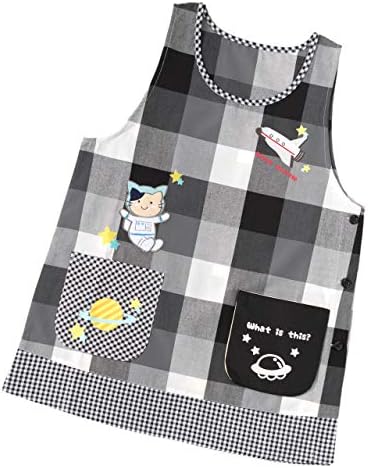 パッチワークエプロン・刺繍入りホワイトネイビーエプロン#41 【公式通販】