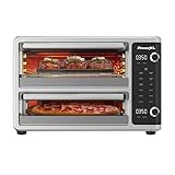 Horno freidora de aire PowerXL Crisp 'N Bake baja de precio + 6 meses sin intereses PowerXL Doble Horno Freidora de Aire 28 L SMARTSYNX, Cocina 2 Alimentos a la Vez, Horneado + Deshidratado + Rostizado + Air...