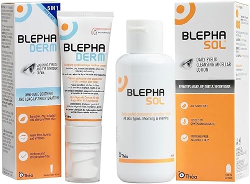 Blephasol & Blephaderm Eye Care Bundle | Micellar Cleanser & Moisturising Eye Contour Cream | Daily Eye Care Routine