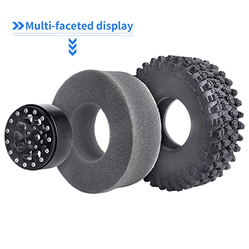 4Pcs Frihobby 1.9 Inch Beadlock Wheels And Tires Set 12Mm Wheel Hubs For 1/10 Scale Rc Crawler Cars Trucks Compatible With Traxxas Trx4 Axial Scx10 Redcat Gen 8 Rc4Wd (Black Rims) #TOP3