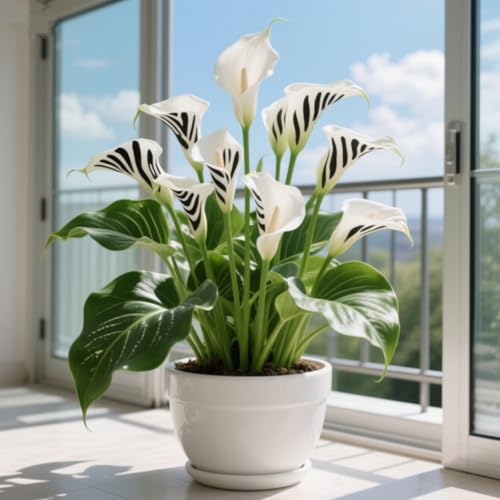 Calla Lily Bulbs. Perfect The Four Seasons Bulbs for Shaded Corners and Garden Beds,Hardy Perennial, Excellent Display-2 Bulbs-B