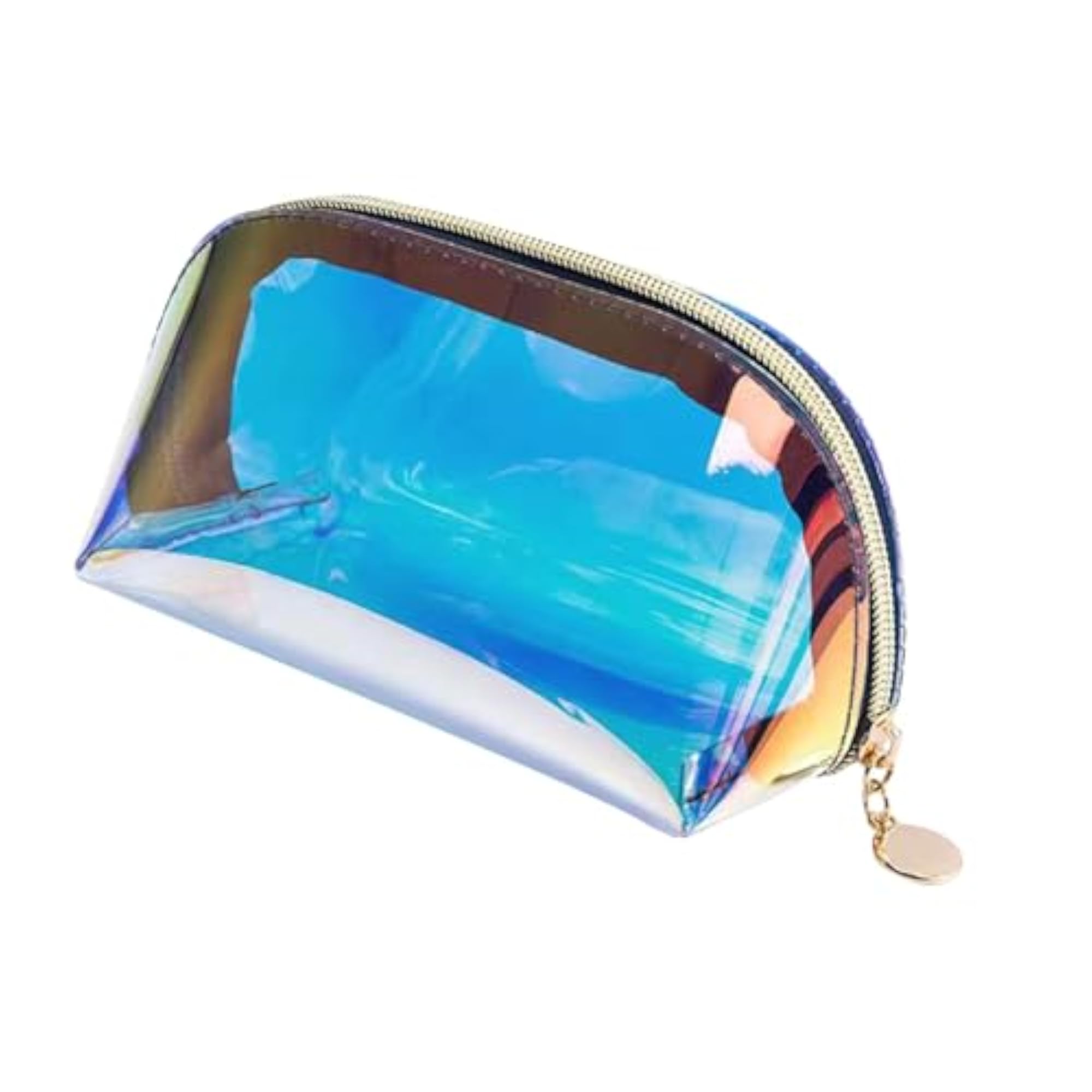 Iridescent Holographic Makeup Bag, Travel Essentials