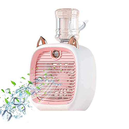 Mini Portable Ac Unit with Water Bottle Kids Portable Air Conditioner Fan Mini Rechargeable Evaporative Air Cooler in