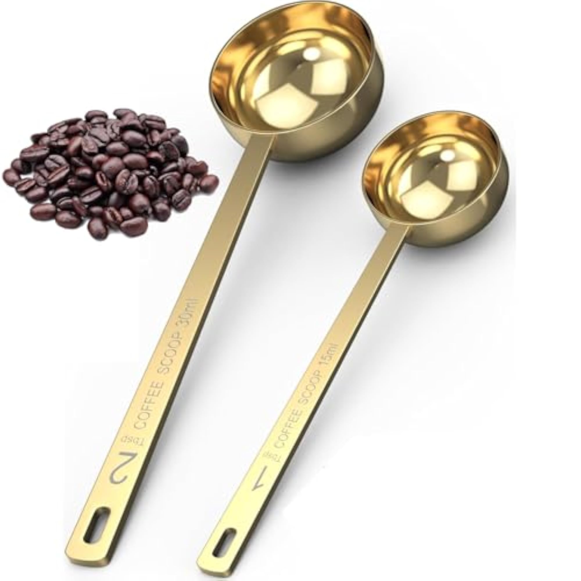 Kitchen Spoon Set, 2Pcs Coffee Bean Measuring Spoons