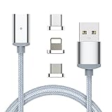 3 in 1 3ft High Speed Charging Magnetic Cable Nylon For Android Or Apple Product lightning type c micro usb