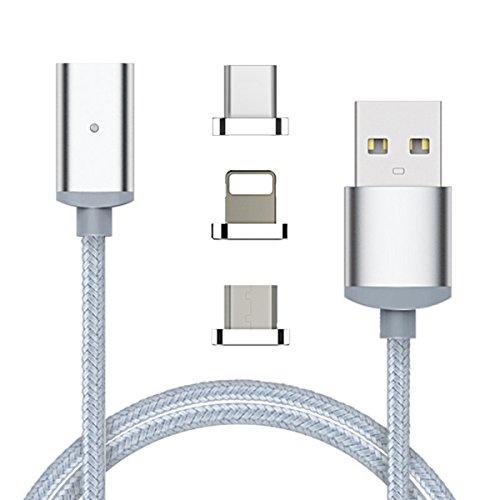3 in 1 3ft High Speed Charging Magnetic Cable Nylon For Android Or Apple Product lightning type c micro usb