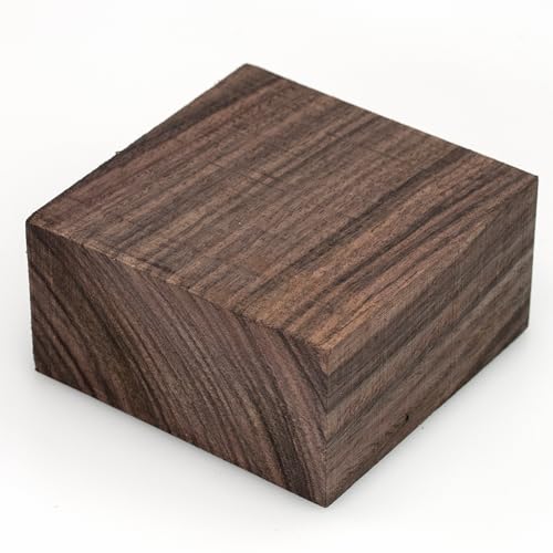 Exotic Wood Zone Indian Rosewood 4" x 4" x 2" Unfinished Wood Bowl Blanks Kiln Dried | Hardwood Square Blocks for DIY Woodworking Enthusiasts (2 Pieces) Wood Pieces for Wood Crafts and Projects