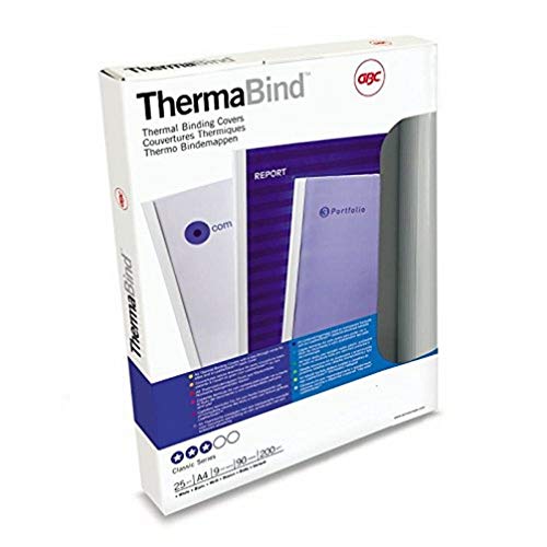 GBC 45442 - Carpeta térmica 6 mm CROMOLUX 700 DIN A4 portada PVC 150 micras contraportada cartulina 250 grs (caja 25) color blanco