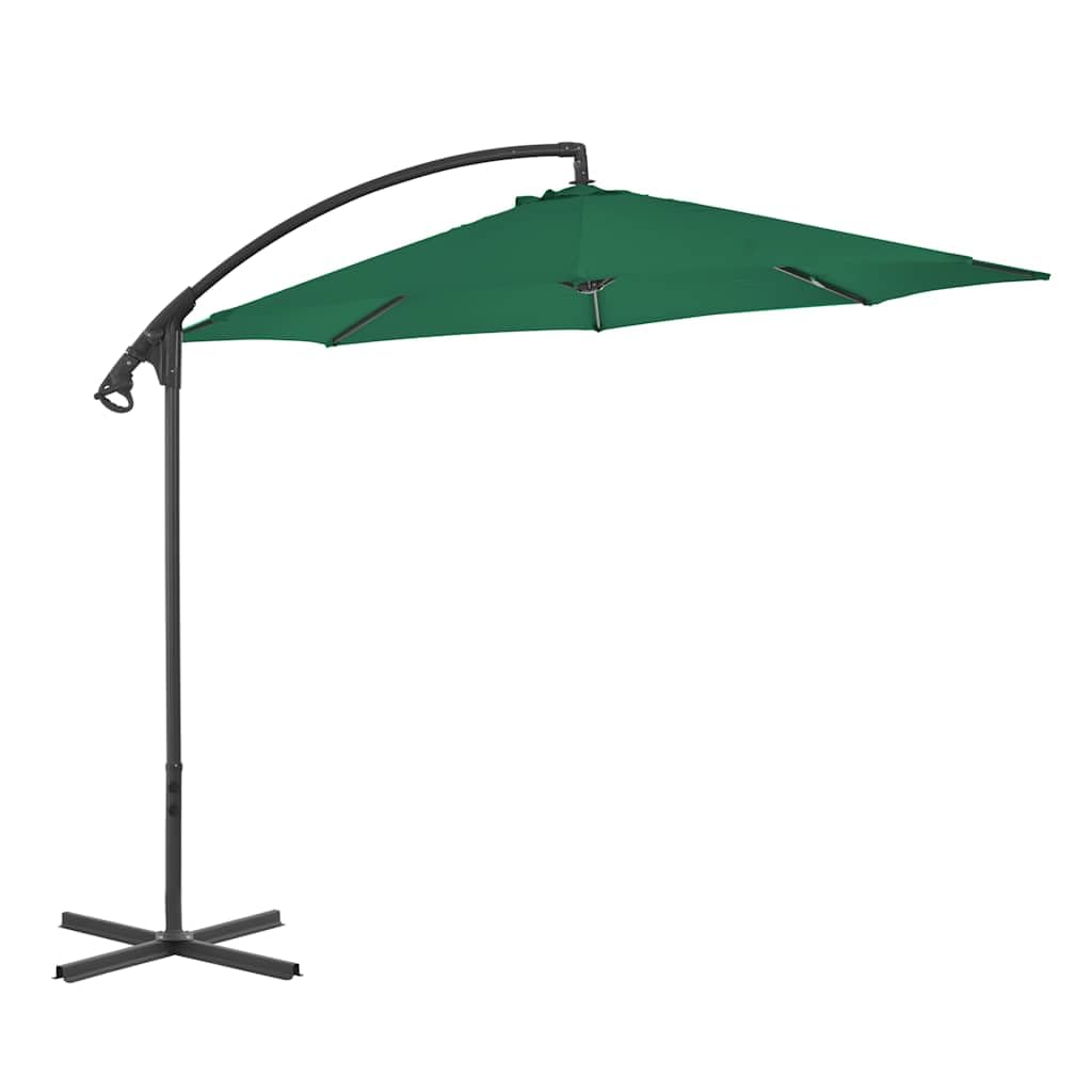 Parasol wspornikowy ze stalową podstawą krzyżową