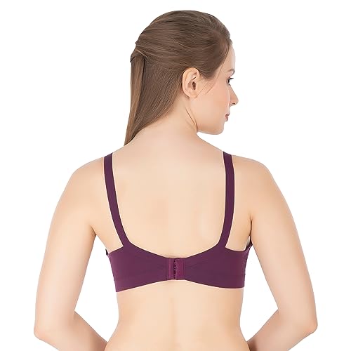 Image of Tweens Lite Wite - Minimiser Medium Padded Cotton Lycra Bra (Plus Size) - Triple Hook - Full Coverage - Wirefree - Seamless T-Shirt Bra
